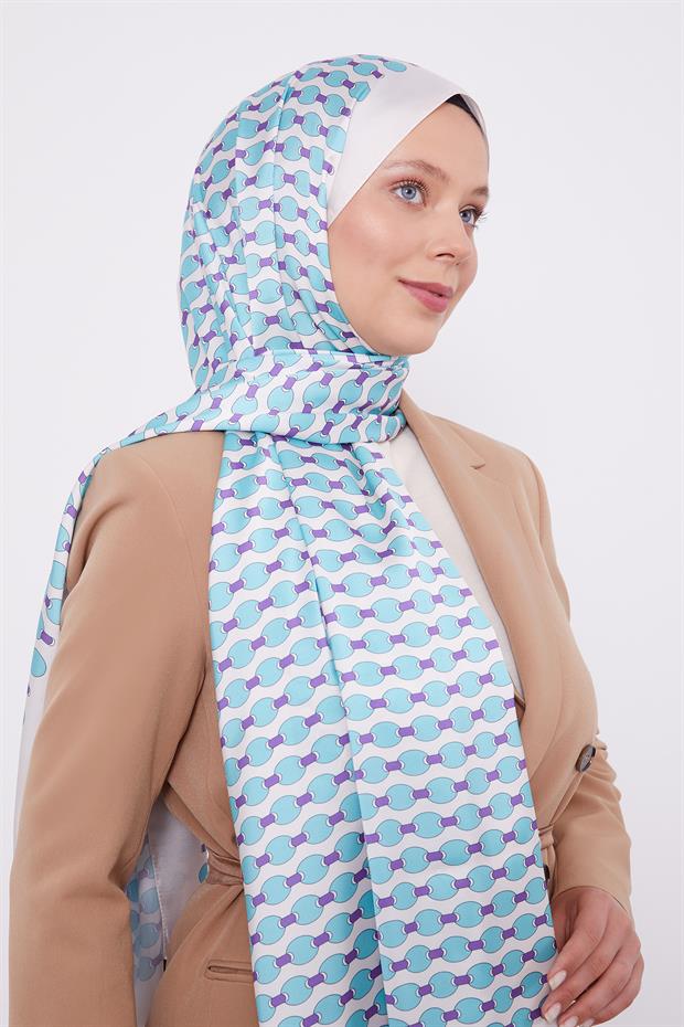 Bej Elips Desen Angel Şal