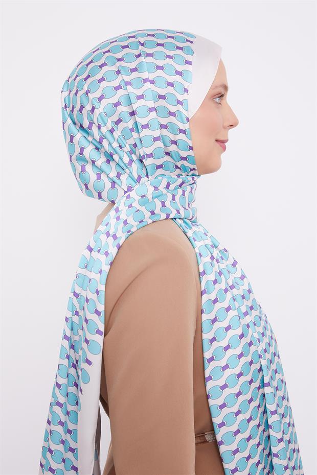 Bej Elips Desen Angel Şal