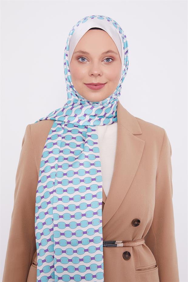 Bej Elips Desen Angel Şal