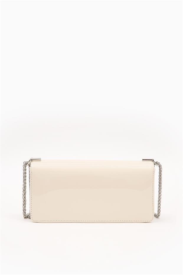 BEJ RUGAN Dikdörgen Zincirli Omuz Çantası