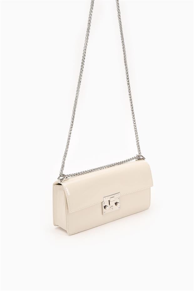 BEJ RUGAN Dikdörgen Zincirli Omuz Çantası