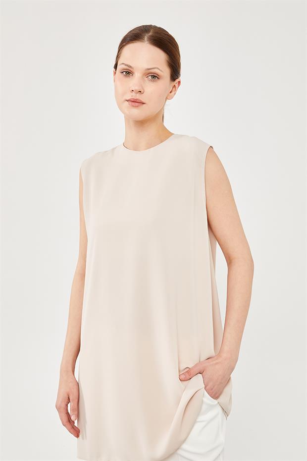 Bej Sıfır Kol Jesica İçlik