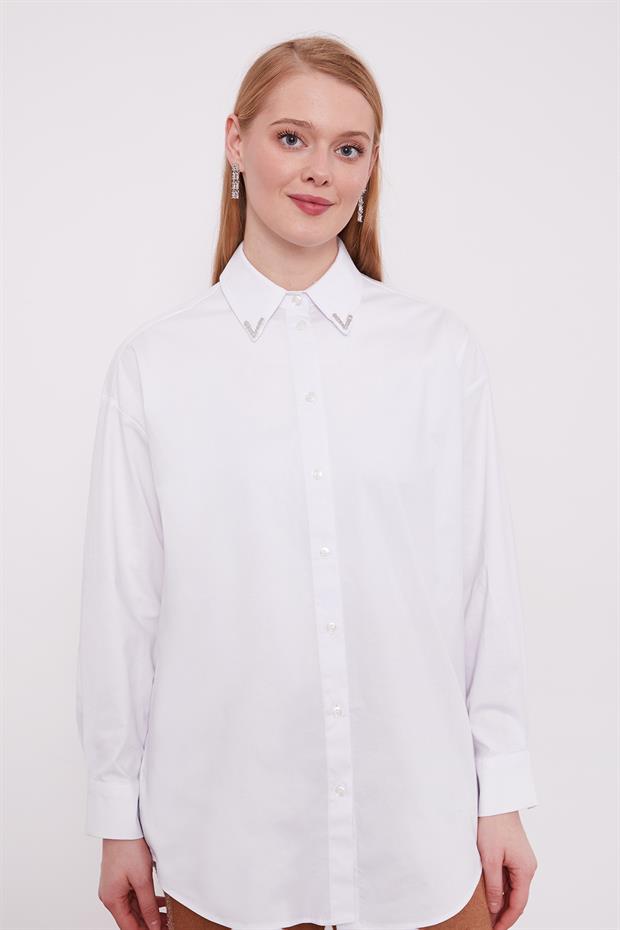 Bej Sim Şeritli Gömlekli Üçlü Kaşmir Takım