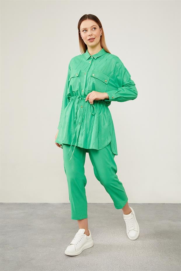 Benetton Beli Büzgülü Pantolonlu Spor Takım