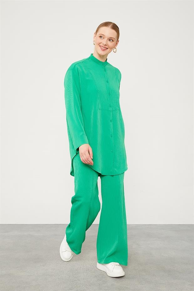 Benetton Hakim Yaka Piliseli İkili Takım