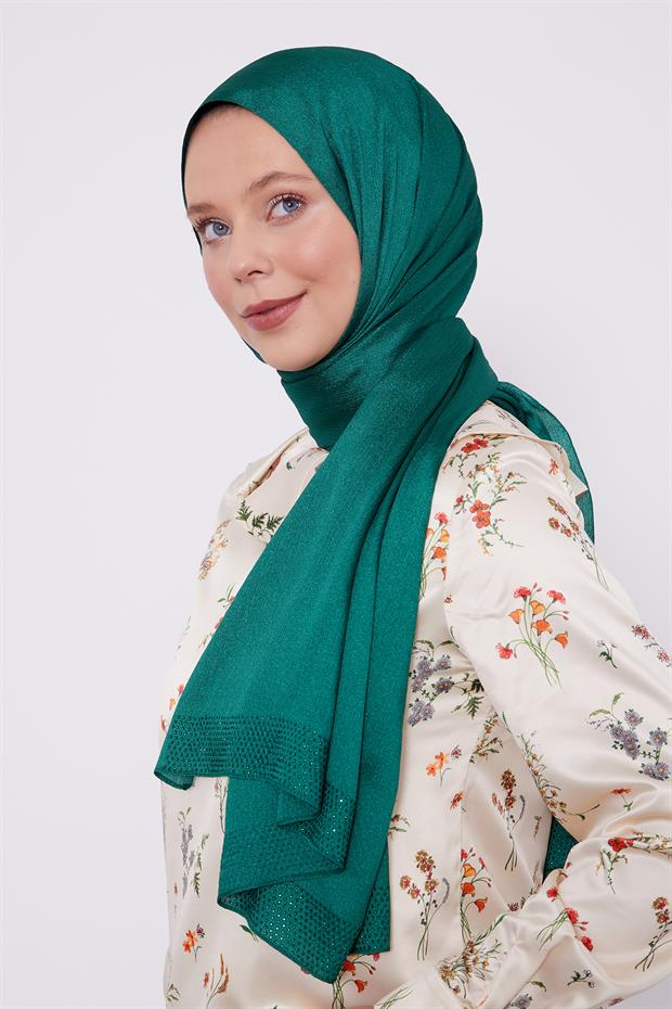 Benetton Kalın Şerit Diamond Şal