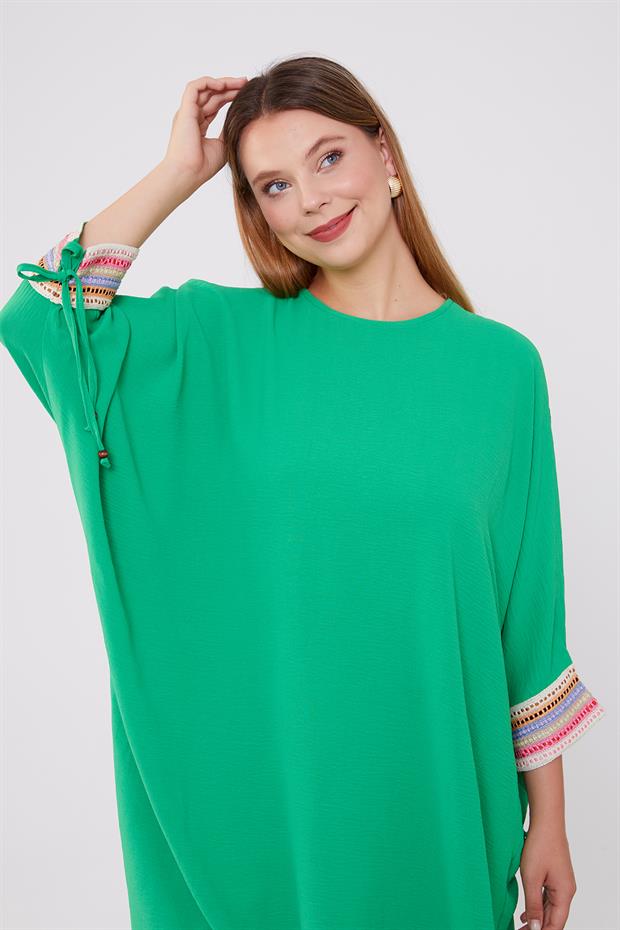 Benetton Kolları Nakışlı Aerobin Tunik