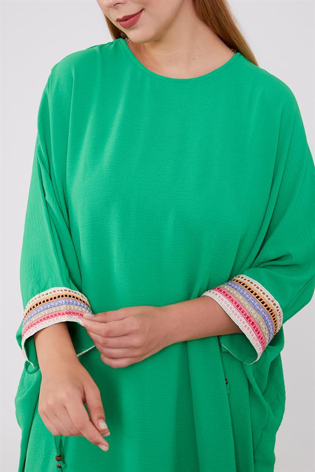 Benetton Kolları Nakışlı Aerobin Tunik