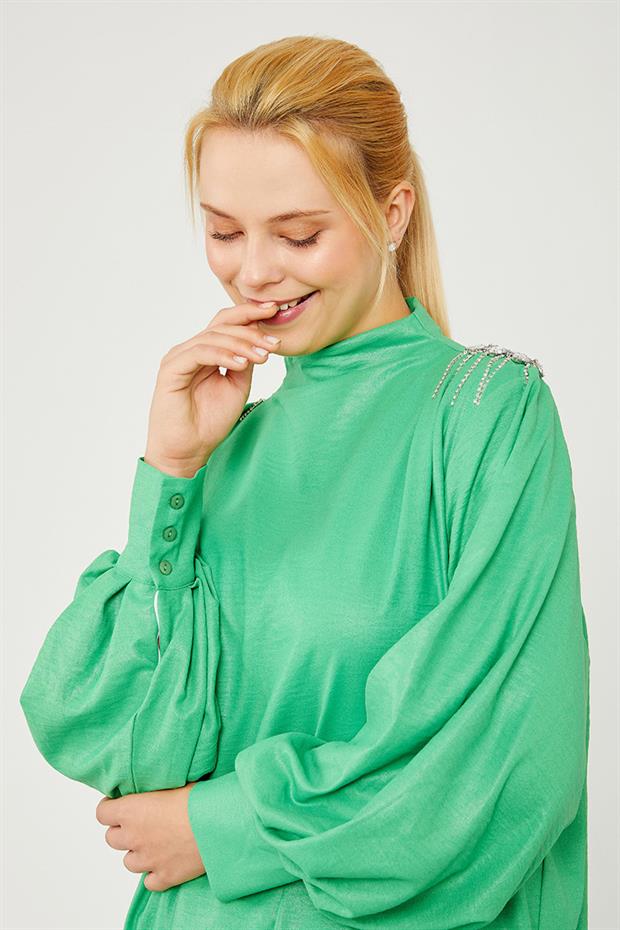 Benetton Taş Apolet Detaylı Pantolonlu Takım