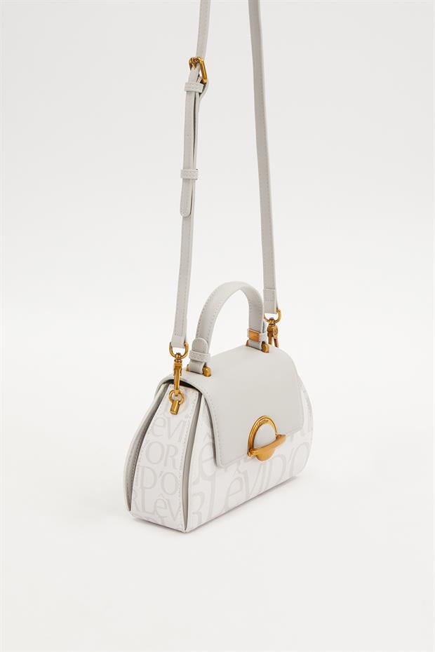 Beyaz Halka Detay El Çantası