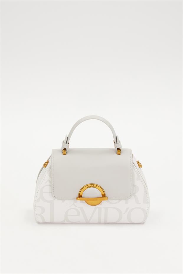 Beyaz Halka Detay El Çantası