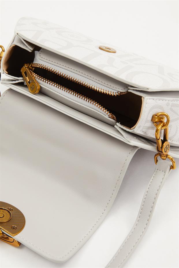 Beyaz Halka Detay El Çantası