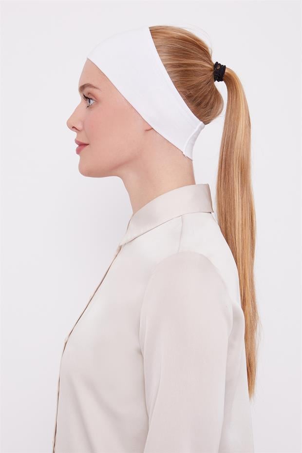 Beyaz Silikonlu Bandana