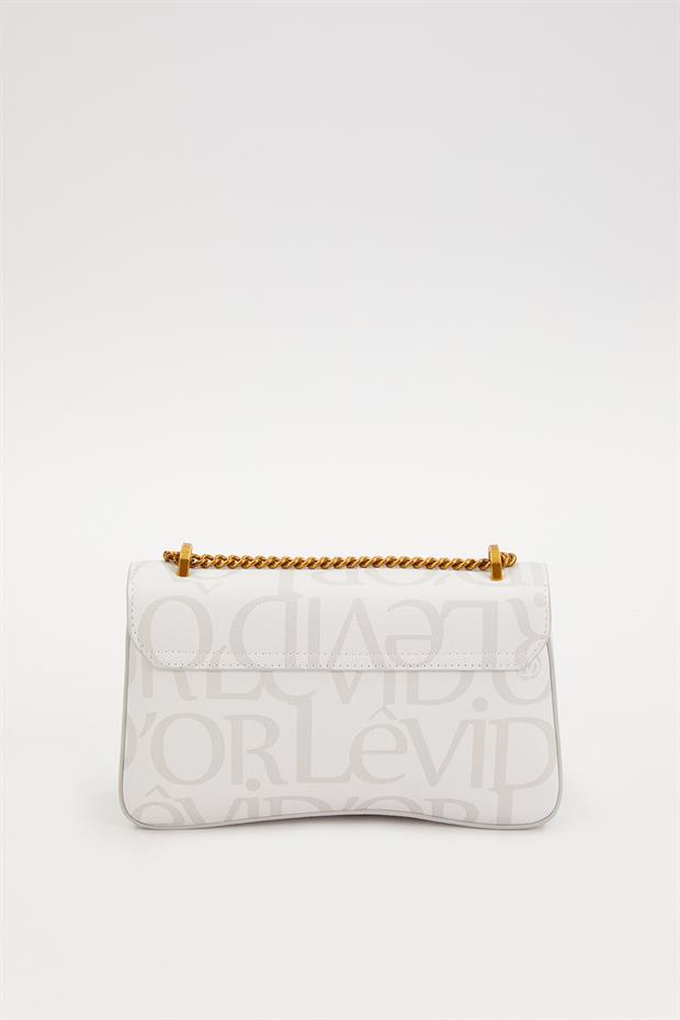 Beyaz Zincir Askılı Omuz Çantası