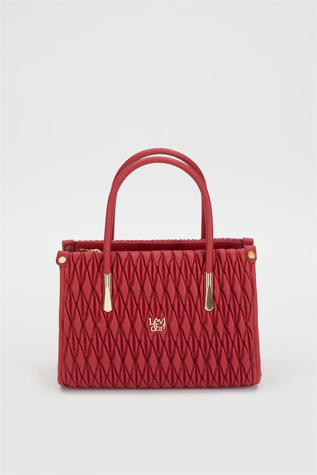 Bordo Baklava Desen El Çantası