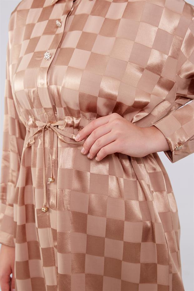 Camel Dama Desen Jakalı İkili Takım