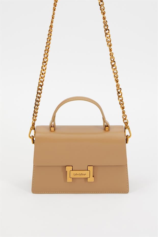 Camel Kare Tasarım El Çantası