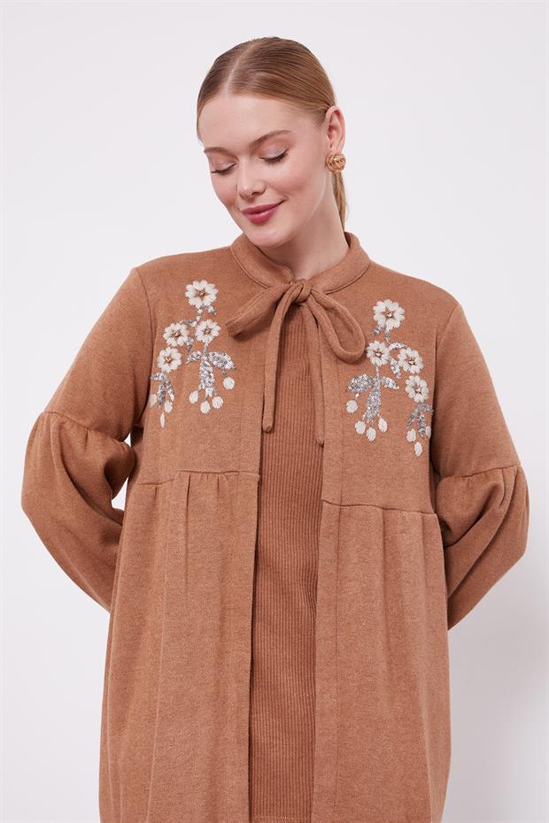 Camel Nakış İşleme İçlikli Üçlü Takım