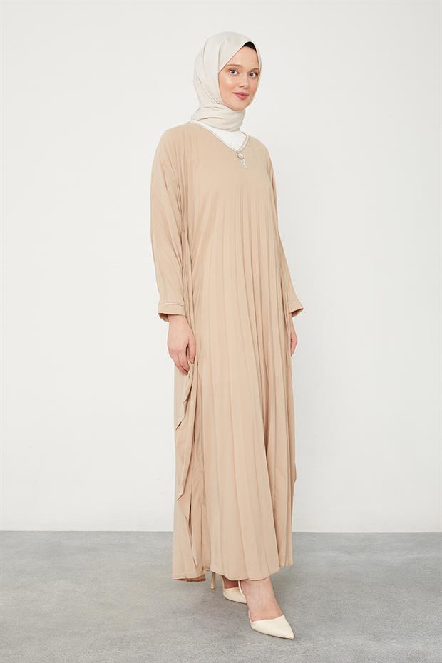 Camel Yarasa Kol Elbise