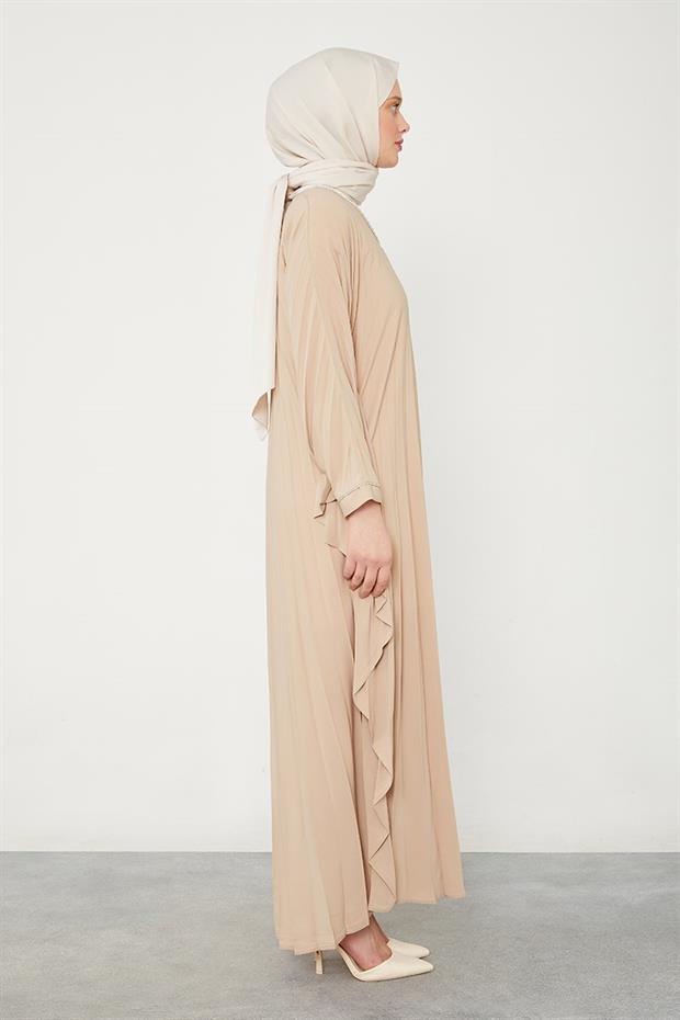 Camel Yarasa Kol Elbise