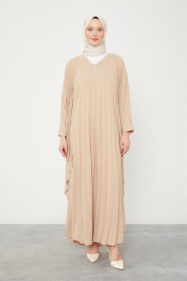 Camel Yarasa Kol Elbise