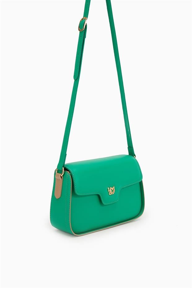 Çimen Yeşili Ayarlanabilir Askılı Omuz Çantası