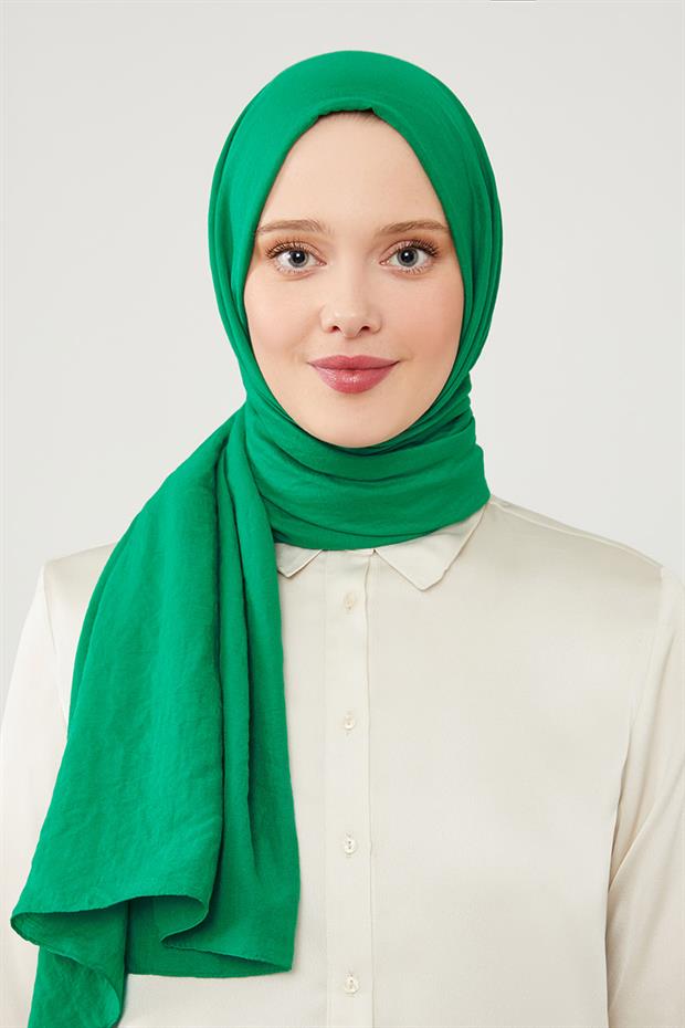 Çimen Yeşili Düz Style Şal
