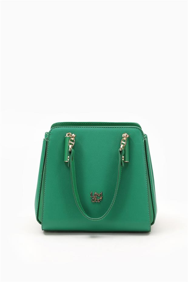 Çimen Yeşili Kutu Şekil Tasarımlı El Çantası