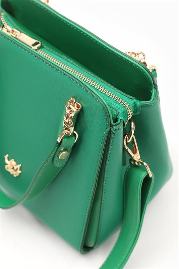 Çimen Yeşili Kutu Şekil Tasarımlı El Çantası