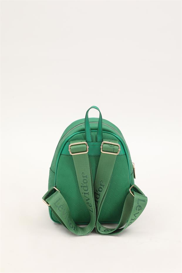 Çimen Yeşili Petek Desen Sırt Çantası