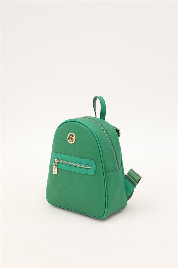 Çimen Yeşili Petek Desen Sırt Çantası