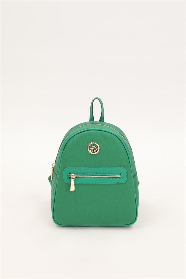 Çimen Yeşili Petek Desen Sırt Çantası