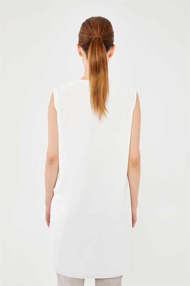 Ekru Sıfır Kol Jesica İçlik