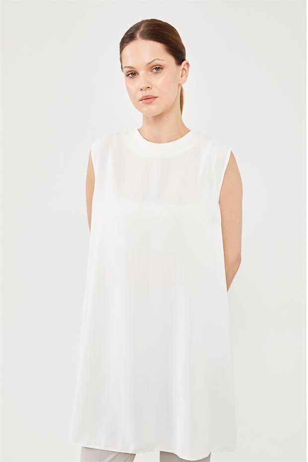 Ekru Sıfır Kol Jesica İçlik