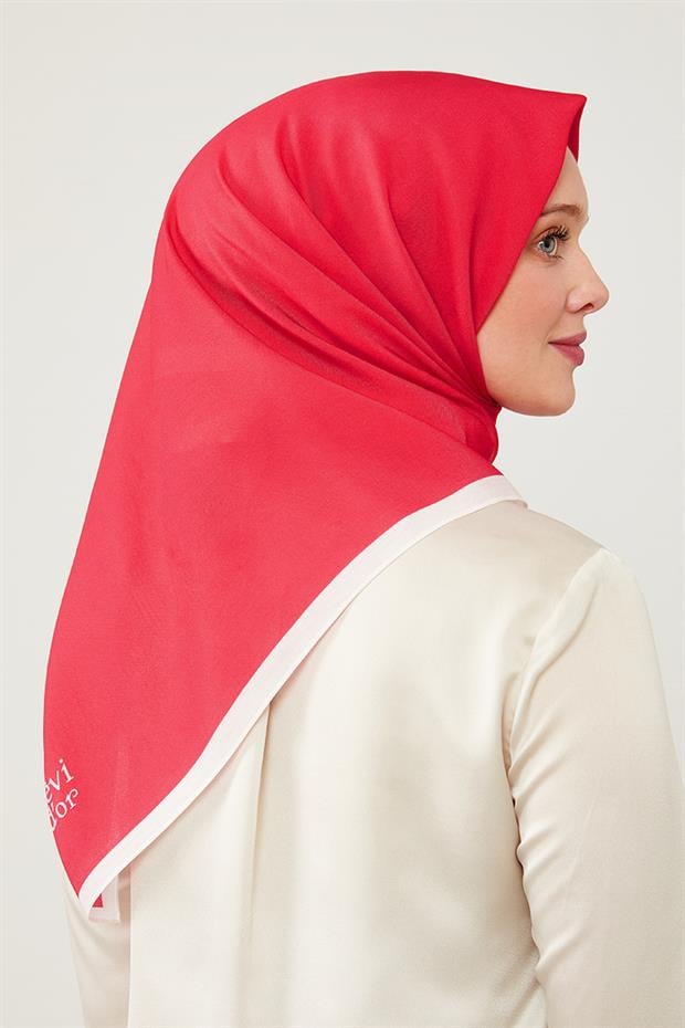 Fuşya Biye Renk Geçişli Prag Eşarp