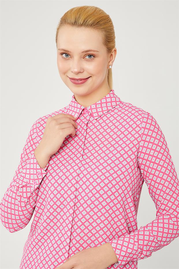 Fuşya BLUZ KISA BLUZ