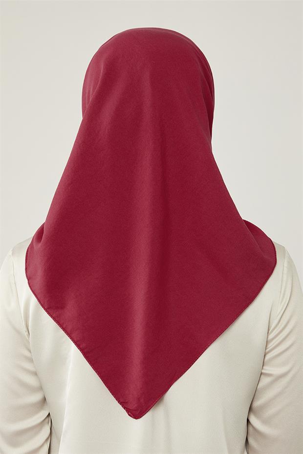 Fuşya Pamuklu Cazz Kare Eşarp