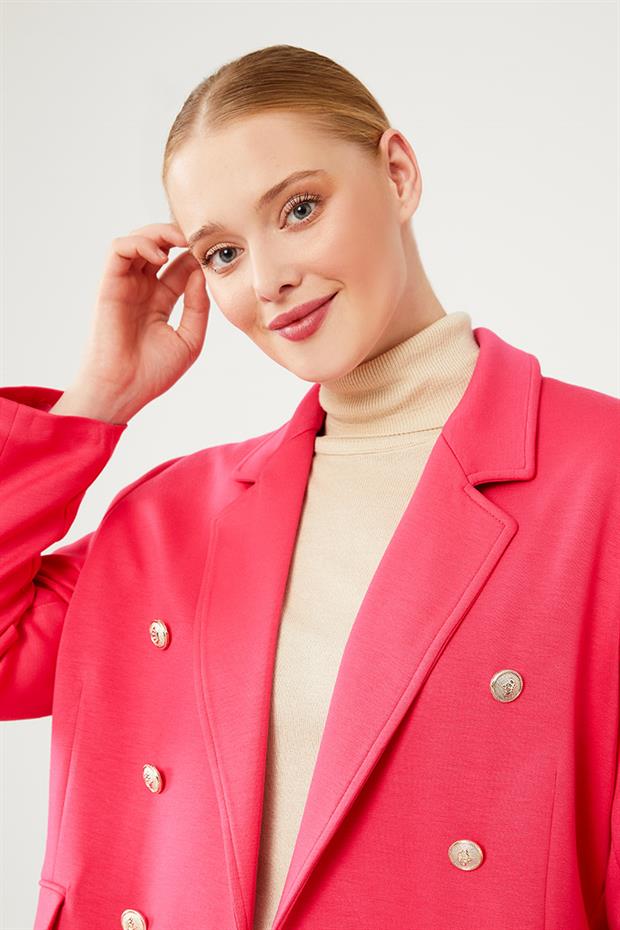 Fuşya Spor Blazer Ceket