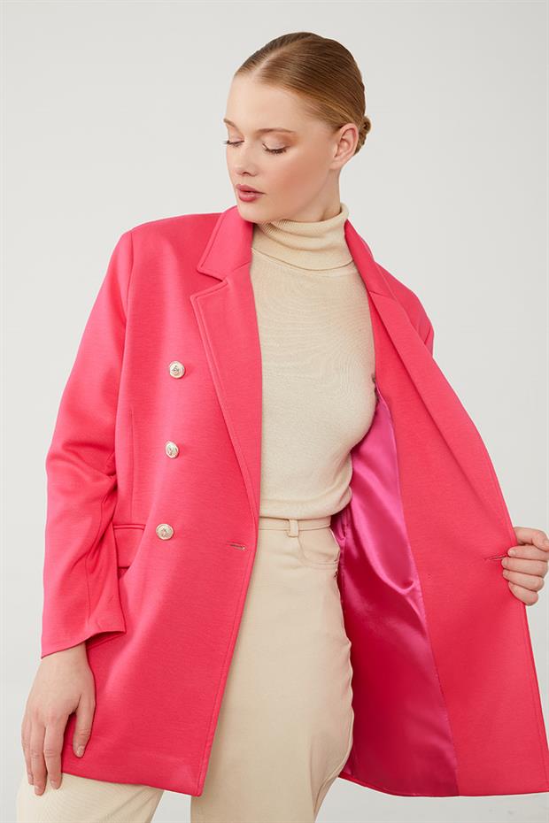 Fuşya Spor Blazer Ceket