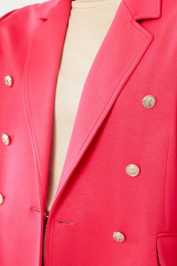 Fuşya Spor Blazer Ceket
