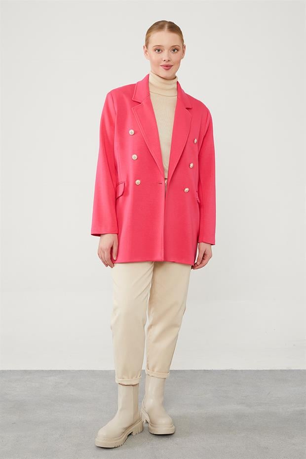Fuşya Spor Blazer Ceket
