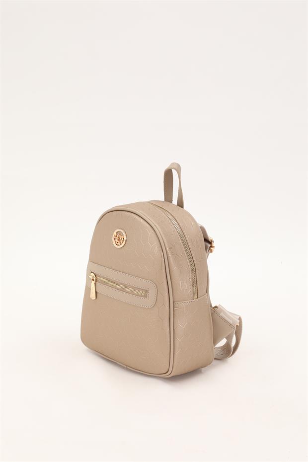 Gold Petek Desen Sırt Çantası