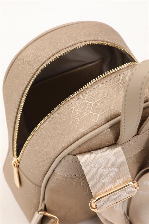 Gold Petek Desen Sırt Çantası