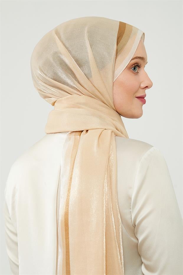 Gold Renk Geçişli Kehribar Şal