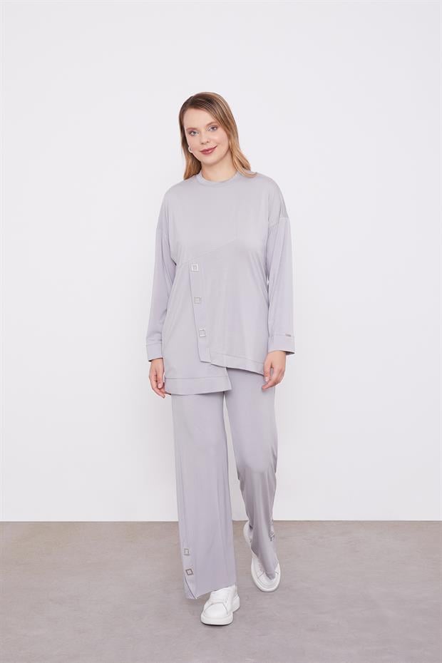 Gri Asimetrik Kesim İkili Takım