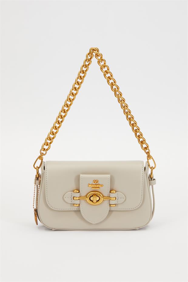 Gri Çevirme Kilit Omuz Çantası