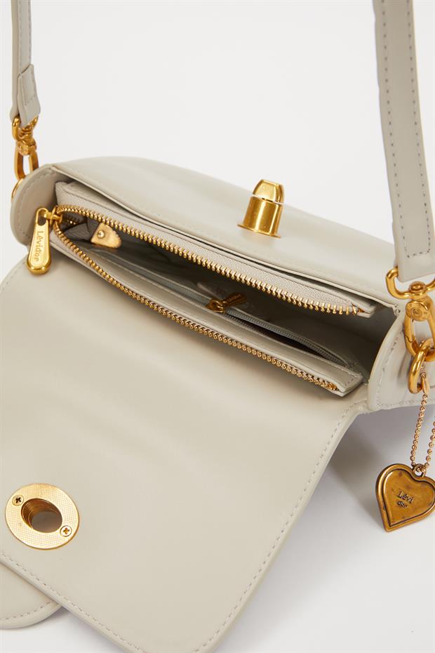 Gri Çevirme Kilit Omuz Çantası