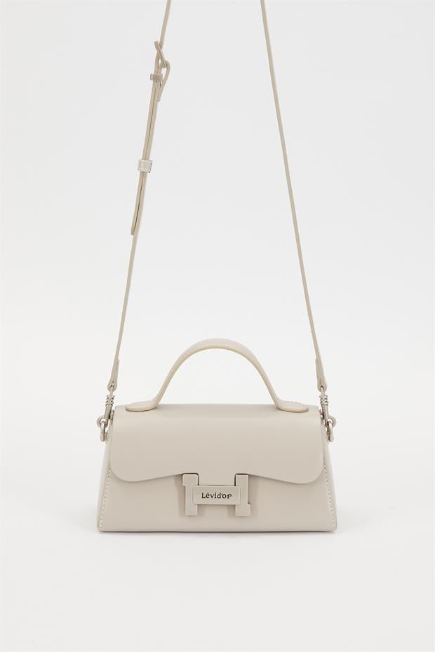 Gri Gizli Cep Detaylı Omuz Çantası