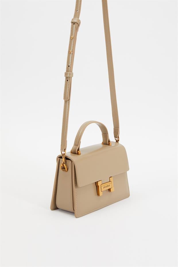 Gri Kare Tasarım El Çantası