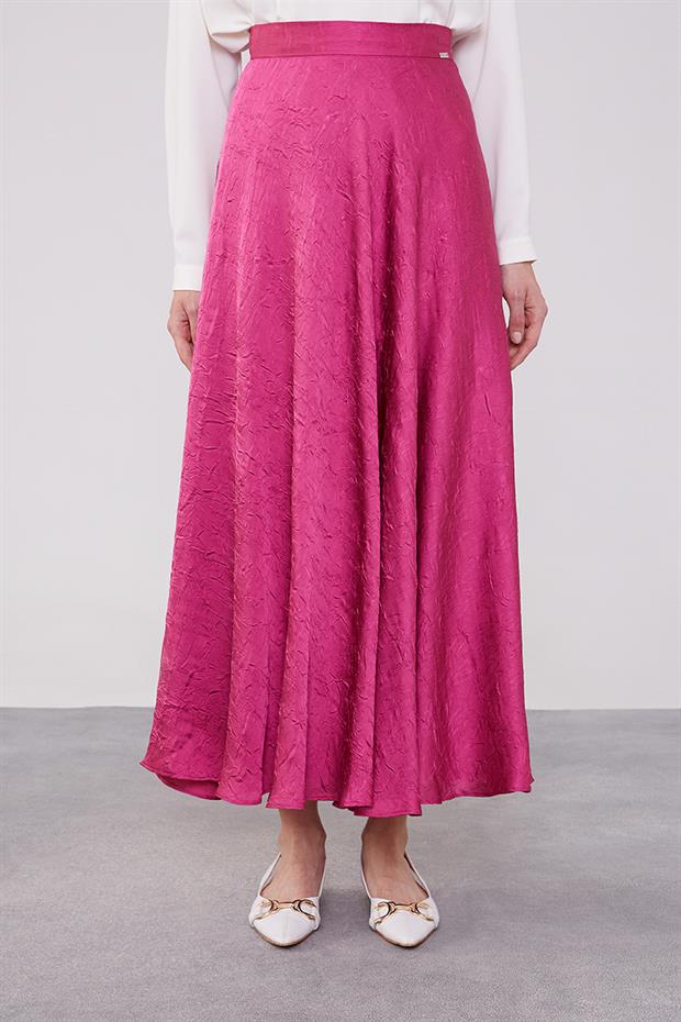 Gül Kraş Saten Etek